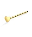 Heart Silver Straight Nose Stud NSKA-140s